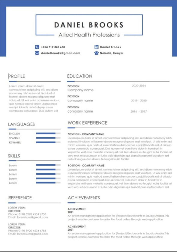 The CV Firm - Dashboard